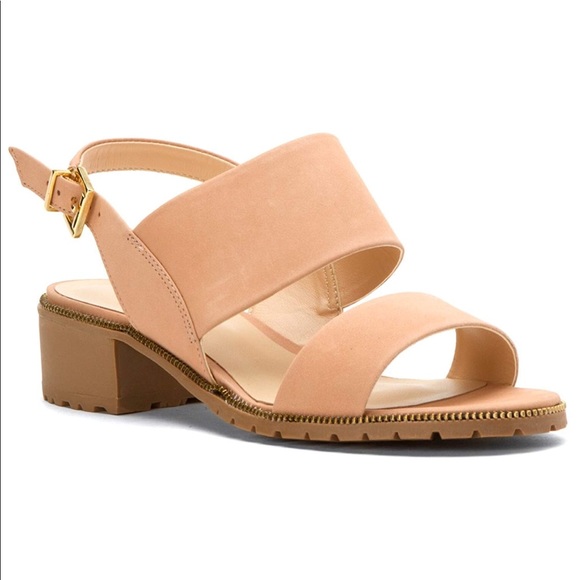 Blush Comfortable Block Heel Rugged Sole Sandals - Picture 6 of 8